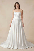 Ball Gown Strapless Satin Wedding Dresses