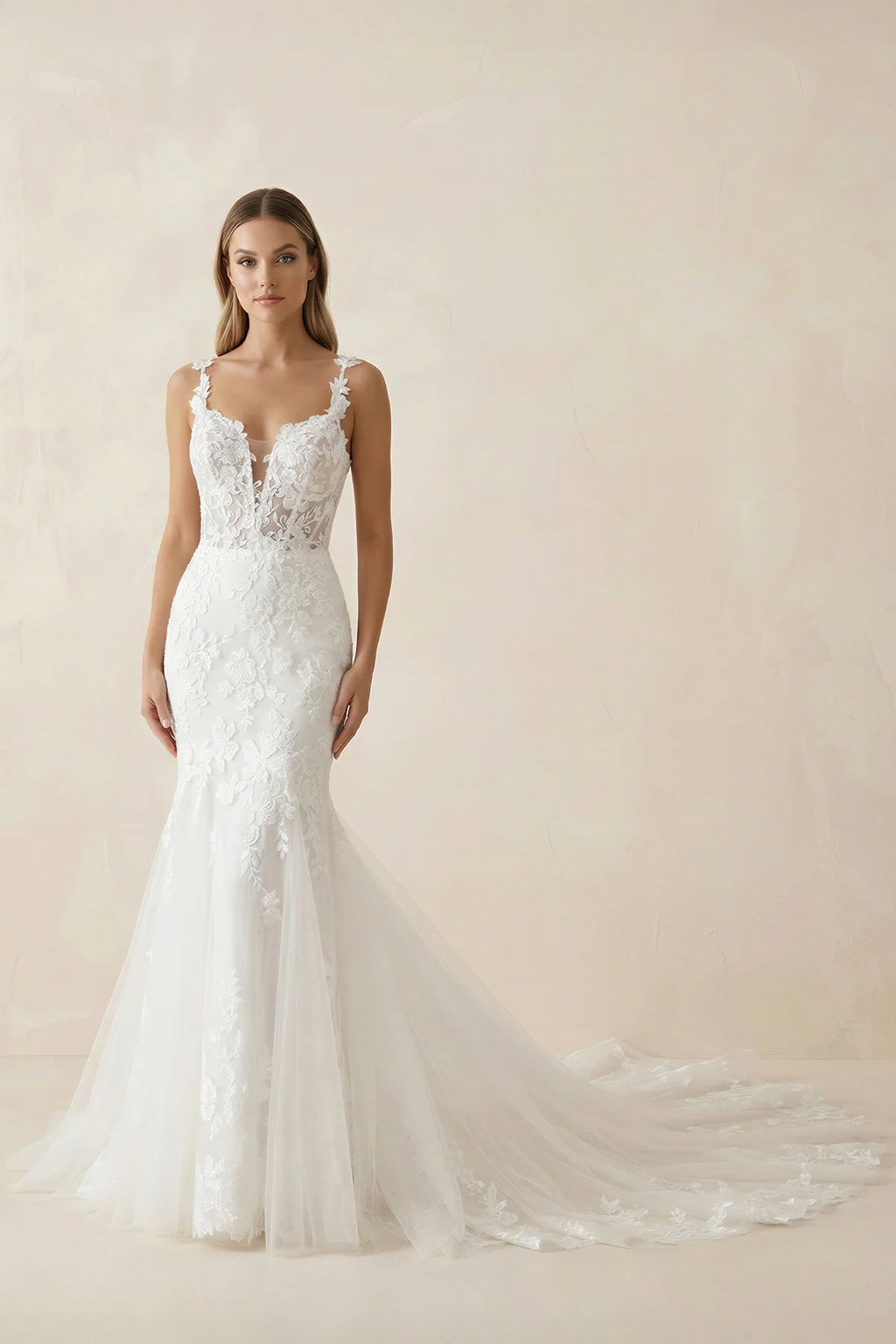Fairy Mermaid Sweetheart Lace Wedding Dresses with Appliques