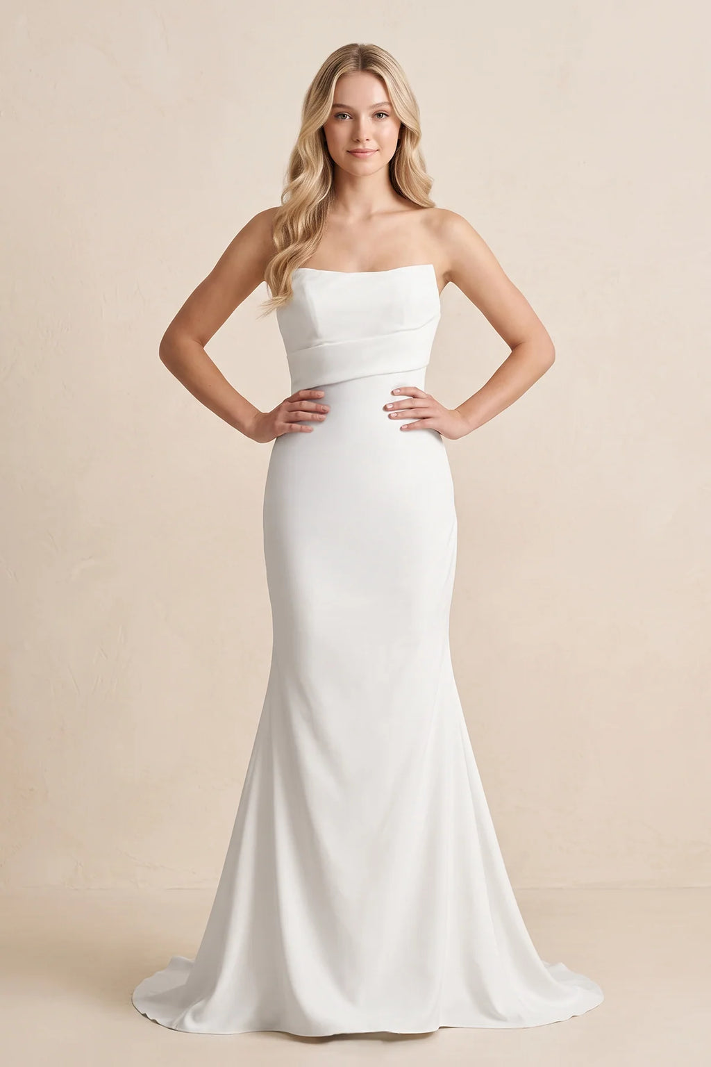 Mermaid Satin Sleeveless Wedding Dress With Sweep Train